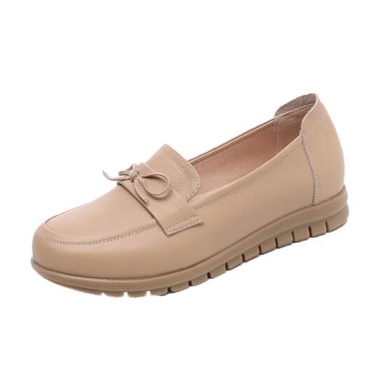 Genuine leather soft sole comfortable shoes lightweight non-slip mom shoes