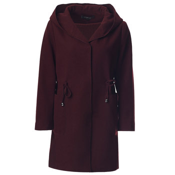 Beteru Hooded Coat, New Winter Woolen Coat for Mothers, Waist-Tied, Age-Reducing, Mid-Length Coat Yj