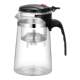 Taza elegante con filtro para tetera, dispositivo de elaboración de té, tetera doméstica, agua del té, separación con un clic, juego de té con filtro, taza de té de vidrio