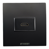 Type 86 wall concealed multimedia computer projector hdmi panel black 4K video high definition HDMI socket