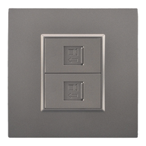 Type 86 two-position dual-port 10G network socket CAT6A computer broadband information two-position Category 6 super network cable socket