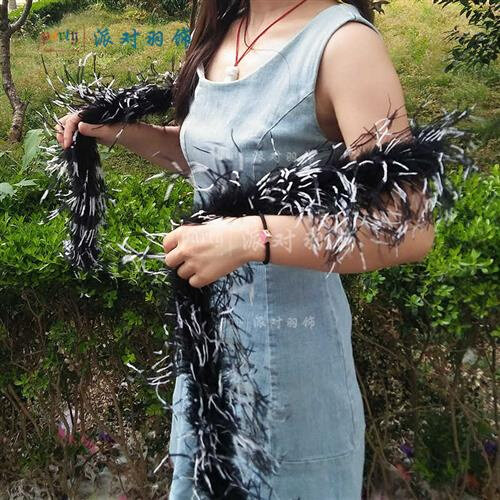 Flower Color Ostrich Wool Clothing Shoes Cap Accessories Bouquet Accessories Bouquet Decoration Skirt Hem Lace Lace with Gradient Colors Ostrich Feather Strips-Taobao