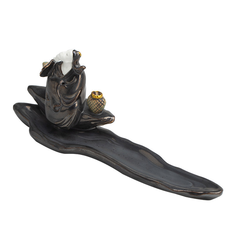 New Chinese style kiln-turned ceramic fisherman fishing line incense holder