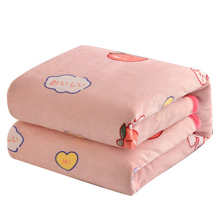 Cloud mink fleece blanket sheet pink girl heart single layer thickened blanket single double student dormitory bed blanket winter