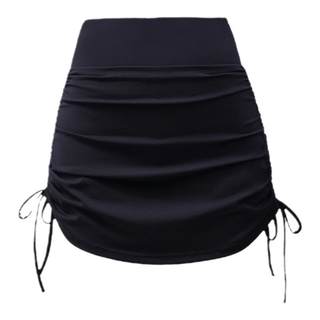 AlphaGym可调节抽绳褶皱包臀裙女显瘦显臀本身裙网球运动裙