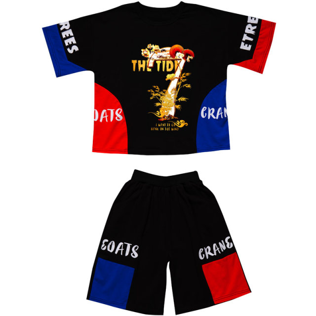 Boys summer short-sleeved suit sports