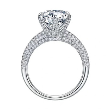 925 silver plated with 18k gold, half of the country ring, moissanite diamond ring for women, full of diamonds, luxurious temperament