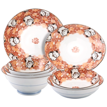 (Self-operated) Chiyoyuan cat tableware Japanese imported ceramic bowls and plates household rice bowls soup bowls noodle bowls Japanese style