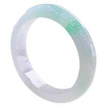 Light language picking up Burmas natural A-grade jade ice-transparent floating sun green flower old water foot jade bracelet bracelet