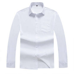 Large size white shirt men's fat man long-sleeved shirt business short-sleeved plus fat extra-large loose extra-large casual