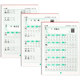 Simultaneous calligraphy practice copybook for primary school students, first, second and third grade