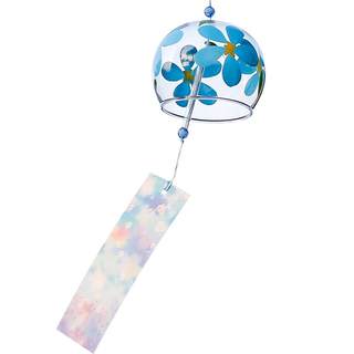 Japanese handmade glass wind chimes with customizable blessings