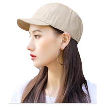 Short brim baseball cap autumn and winter hat womens retro short brim ladies short tongue trendy short brim small brim black peaked hat