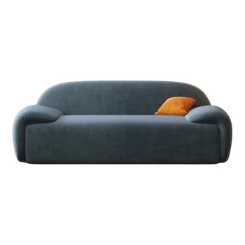 Cream style living room small apartment straight fabric sofa Cream style living room small apartment straight fabric sofa