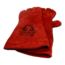 Thickened welding high temperature resistant heat insulating anti-scalding soft cowhide industrial welding machine anti-radiation fire-resistant and wear-resistant protective gloves