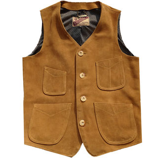 Suede cowhide vest