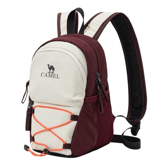 Camel backpack small figure contrasting color for women
