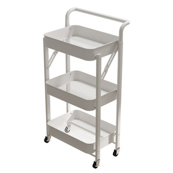 Assembly-free household trolley storage rack