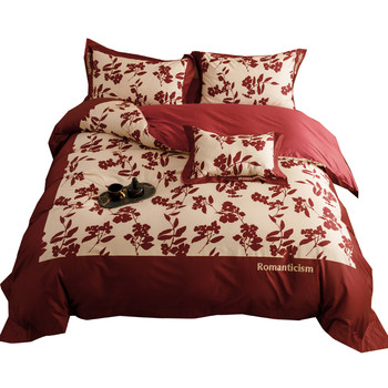 100 long velvet cotton printed wedding bedding