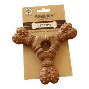 Dog wooden plastic teeth grinding pet toys with bite and clean teeth