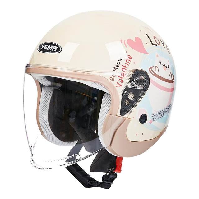 Mustang 3C certified electric motorcycle helmet for men and women winter half helmet battery car national standard all-season safety helmet