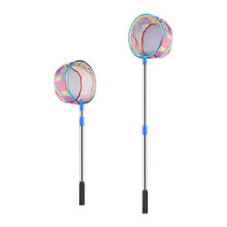 Children's Fishing Net for Catching Small Fish, Dragonflies, and Butterflies; Durable, Extendable Rod for Fishing and Playing in Water; Foldable