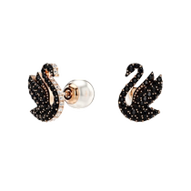 (Self-operated) Swarovski ICONIC SWAN Red Swan Pearl Earrings Womens Earrings Stud Gift