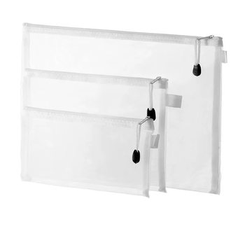 Transparent a4 zipper file storage bag