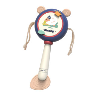 可啃咬拨浪鼓婴儿水煮玩具老式波浪鼓新生宝宝手摇鼓泼浪鼓摇摇鼓