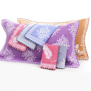 纯棉枕巾吸汗一对装高档加厚白棉家用老式老上海枕头毛巾2025新款