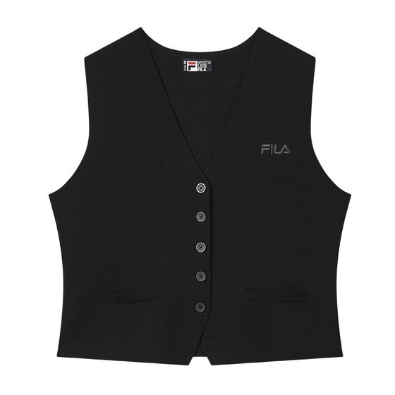 
FILA X TIM LAHAN Fila Women's Knitting Sweater 2025 Summer New Simple Casual Comfortable V-neck Cardigan Vest