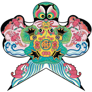 王的手创 非遗手工潍坊大小风筝摆件纸鸢diy材料包传统沙燕竹骨架