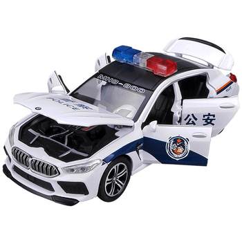 6-door alloy police car toy car children's large police car SWAT police car model ເດັກນ້ອຍອາຍຸ 3 ປີ