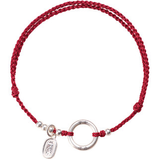 纯银平安扣脚链女式2026新款足链编绳高级感足银小众好运饰品红绳