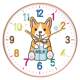 North Look Cartoon Style Silent Puppy Cute Bedroom Clock
