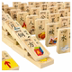 木制多米诺骨牌积木质儿童益智玩具100粒男女孩汉字幼儿数字识字