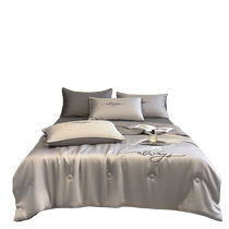 Quilt air-conditioning quilt four-piece cool feeling ice silk summer cool quilt core childrens thin summer machine washable double dormitory