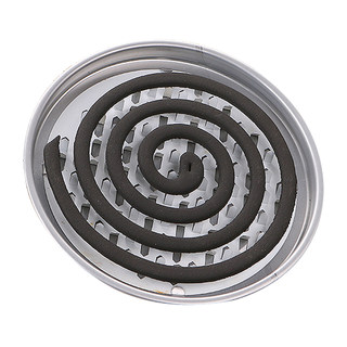 Mosquito incense plate holder connected to gray anti-scald summer anti-mosquito line incense with anti-scald base metal sawtooth aromatherapy tray