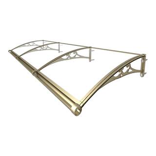Aluminum alloy awning with drainage channel for home use