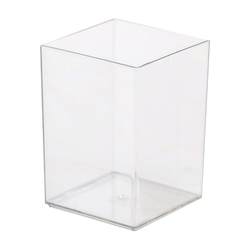 Acrylic pen holder transparent student stationery pen box makeup brush desktop storage box high-end light luxury simple pen barrel