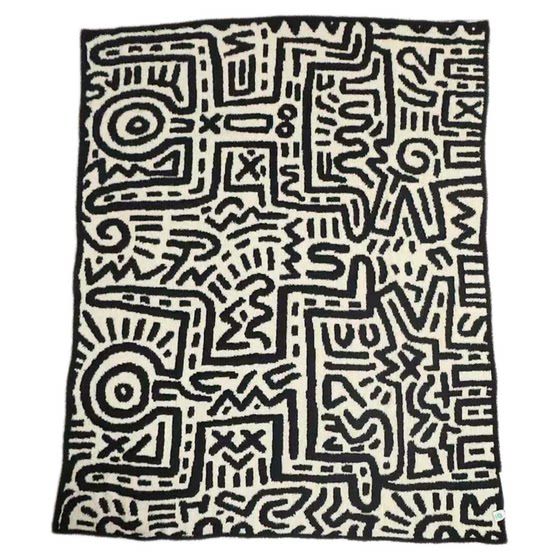 
Ins style internet celebrity retro graffiti Class A half-sided velvet sofa blanket knitted blanket cover blanket lunch blanket living room leisure blanket