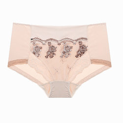 ຂະຫນາດໃຫຍ່ underwear ບາງແມ່ຍິງກາງແອວ sexy ໄຂມັນ mm ຝ້າຍ fabric tummy trousers buttocks lace panties briefs