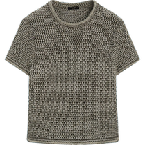 Spring and summer new Massimo Dutti2024 womens casual wind short version of the front shoulder knitting sweater T-shirt 05716641500