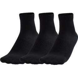 ANTA flat mid-calf socks for men and women 3 pairs of sports socks basketball fitness running cotton-absorbent cotton ສີດຳ ແລະສີຂາວແຂງ