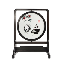 Shujiang Jinyuan double-sided embroidery panda ornaments embroidery intangible cultural heritage Shu embroidery Shu brocade Chinese characteristics New Year gifts for foreigners