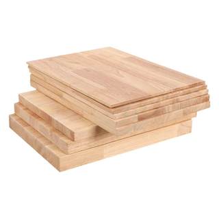 Rubber wood solid wood board diy desktop panel bookshelf rack wardrobe layered board custom log wood board slices