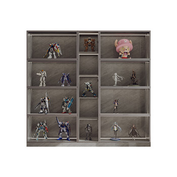 Boring black hole figure display cabinet solid wood multi-layer