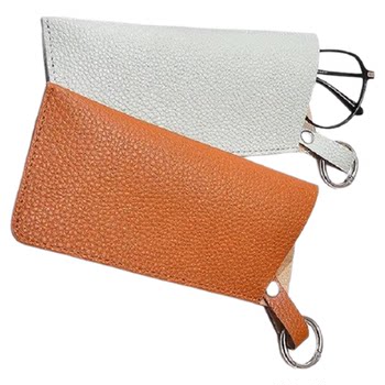 Portable glasses storage bag pu sunglasses hanging bag