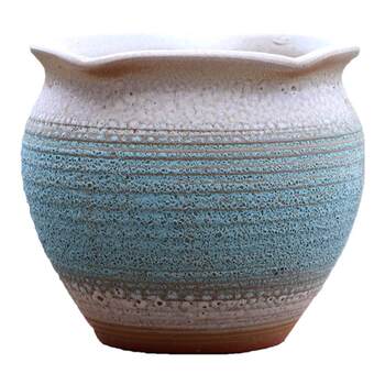 Stoneware simple breathable succulent flowerpot large diameter