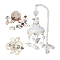 (Super Bucket) Beiyi Baby Toys Musical Bunny Bedbell 8 Storage Box Rattle Hand Catch Ball Combination Pack